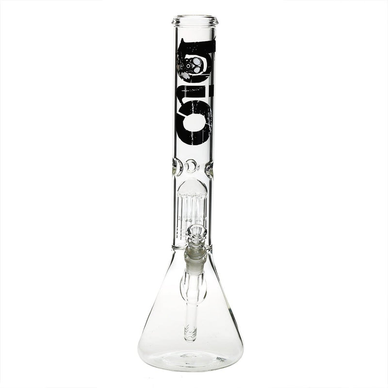 Bio Glass Glass Bong 18" BIO Single Tree Beaker Water Pipe - Black Logo