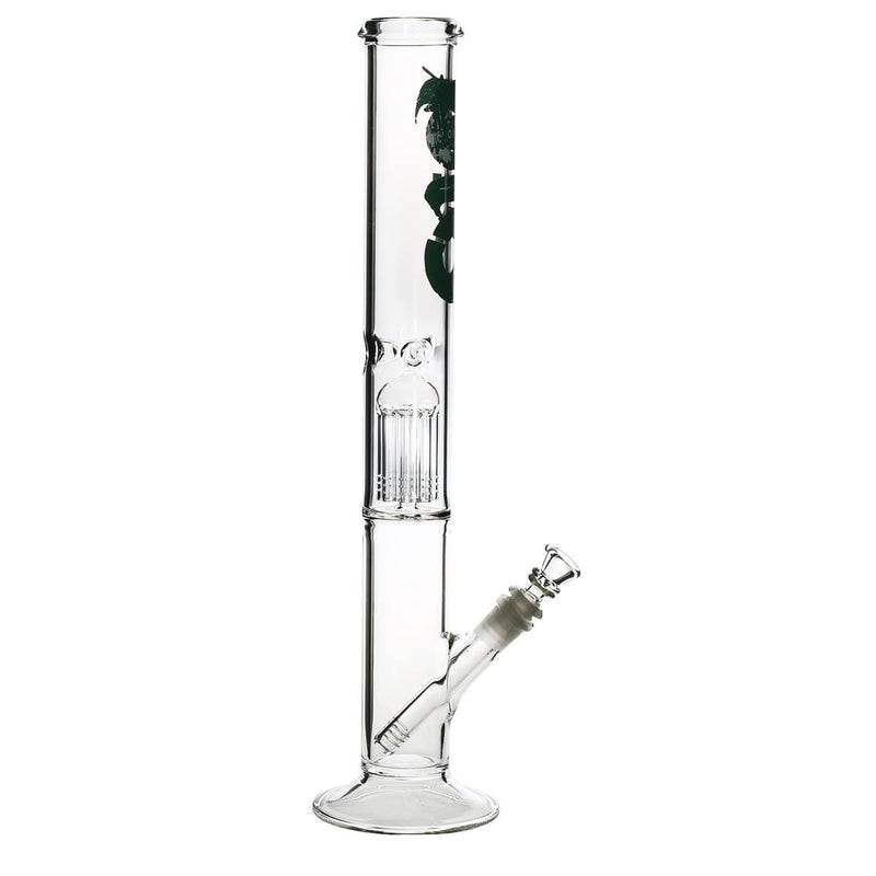 Bio Glass Glass Bong 18" BIO Single Tree Straight Water Pipe - Green Logo