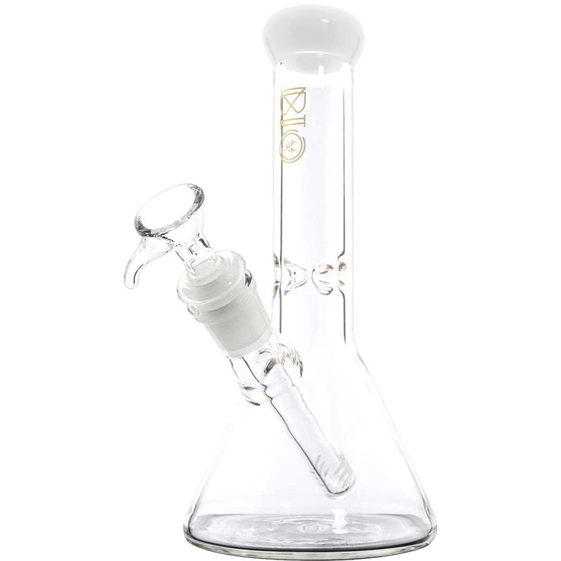 Bio Glass Glass Bong 8" BIO Beaker Water Pipe - White