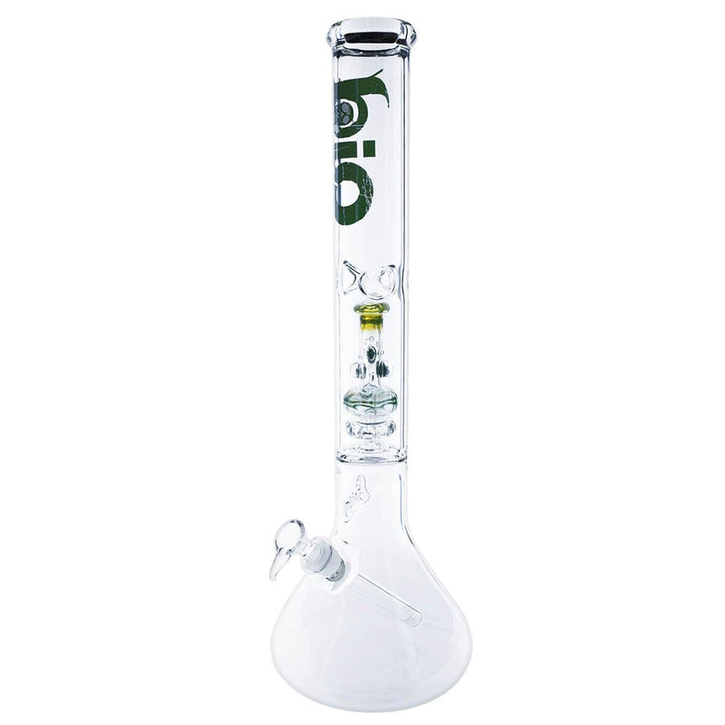 Bio Glass Glass Bong Waterpipe BIO 50x5mm Beaker w/ Waterpipe Showerhead Perc - 19mm Female - Green