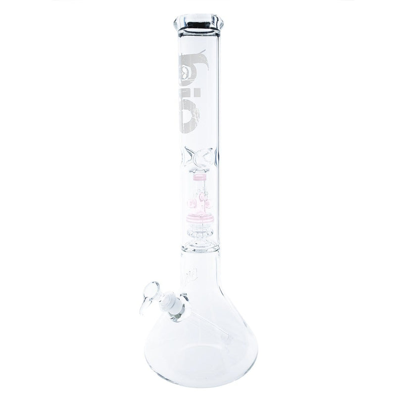 Bio Glass Glass Bong Waterpipe BIO 50x5mm Beaker w/ Waterpipe Showerhead Perc - 19mm Female - Pink