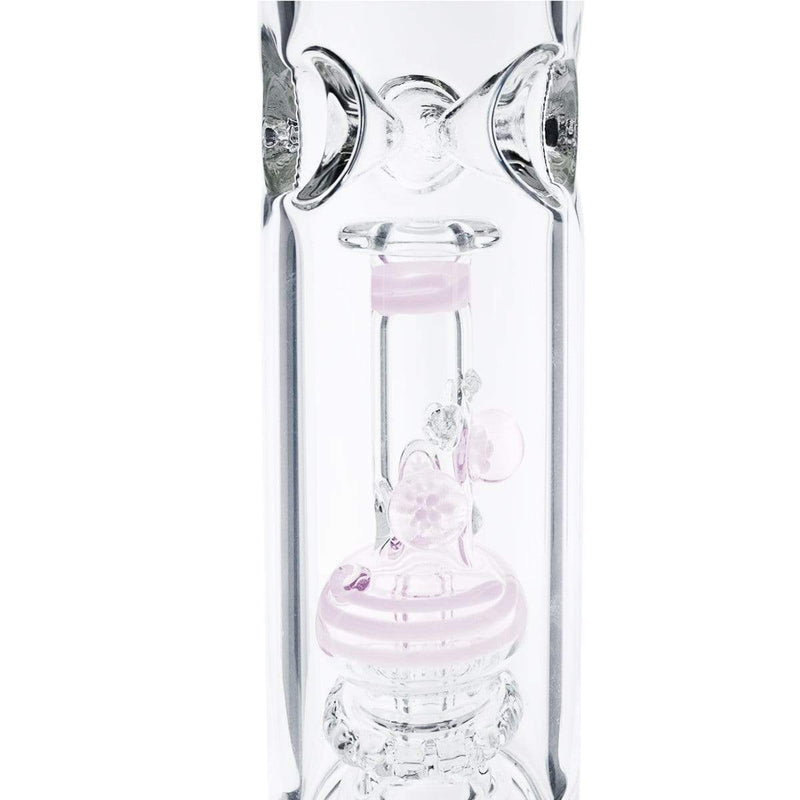 Bio Glass Glass Bong Waterpipe BIO 50x5mm Beaker w/ Waterpipe Showerhead Perc - 19mm Female - Pink