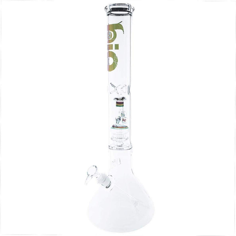 Bio Glass Glass Bong Waterpipe BIO 50x5mm Beaker w/ Waterpipe Showerhead Perc - 19mm Female - Rasta