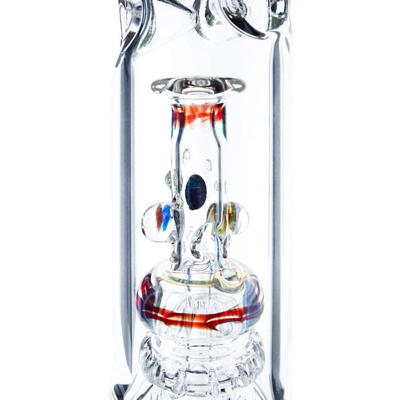 Bio Glass Glass Bong Waterpipe BIO 50x5mm Beaker w/ Waterpipe Showerhead Perc - 19mm Female - Red