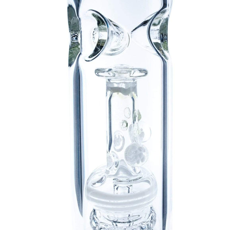 Bio Glass Glass Bong Waterpipe BIO 50x5mm Beaker w/ Waterpipe Showerhead Perc - 19mm Female - White