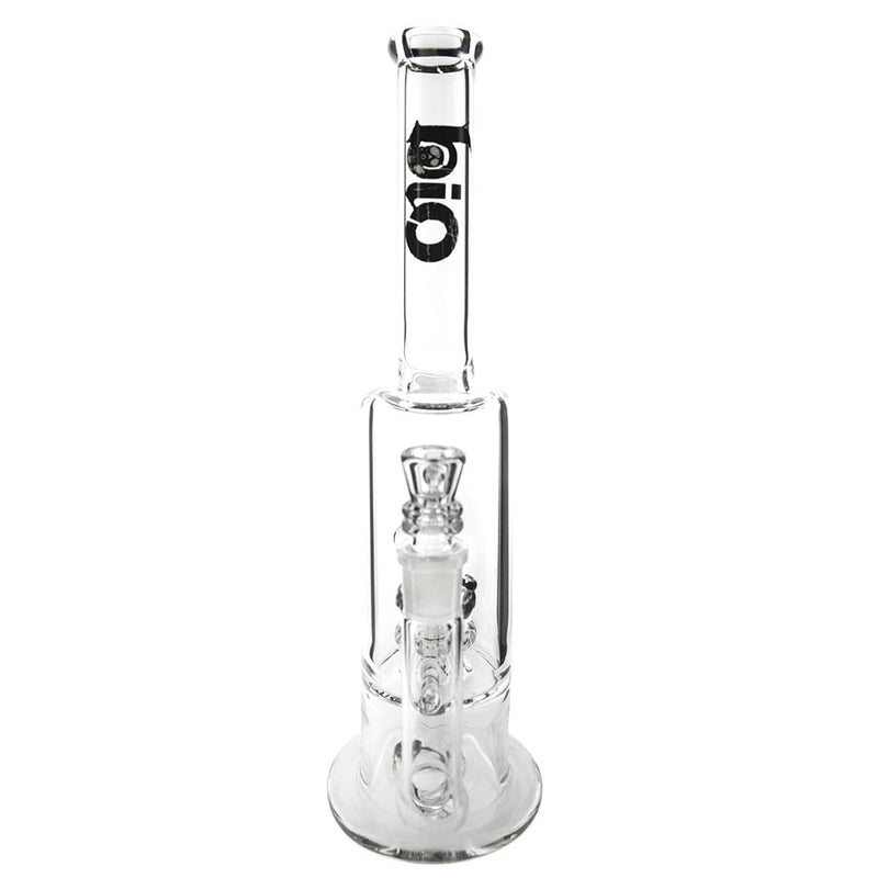 Bio Glass Glass Bong Waterpipe BIO Stemless Straight 65mm w/ Waterpipe Showerhead Perc - 19mm female - Black