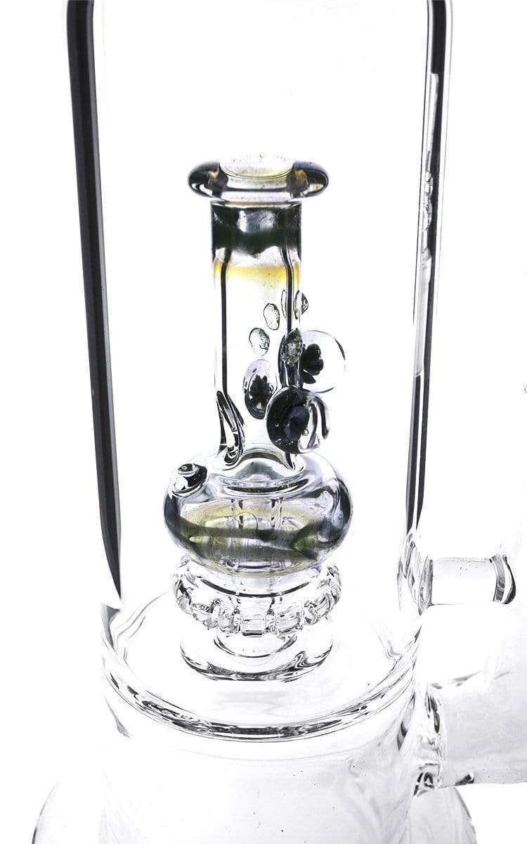 Bio Glass Glass Bong Waterpipe BIO Stemless Straight 65mm w/ Waterpipe Showerhead Perc - 19mm female - Green