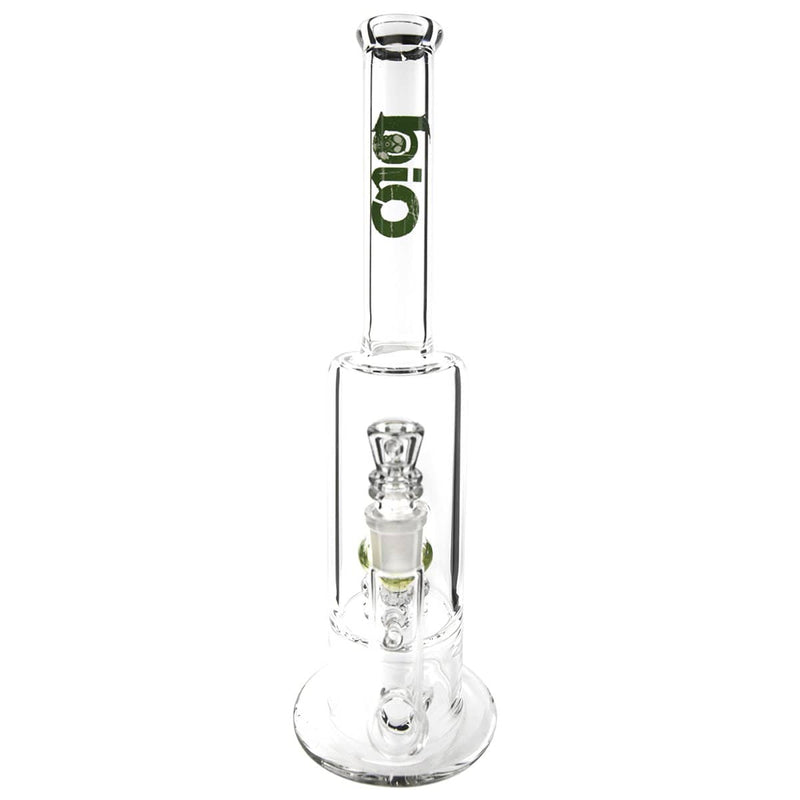 Bio Glass Glass Bong Waterpipe BIO Stemless Straight 65mm w/ Waterpipe Showerhead Perc - 19mm female - Green