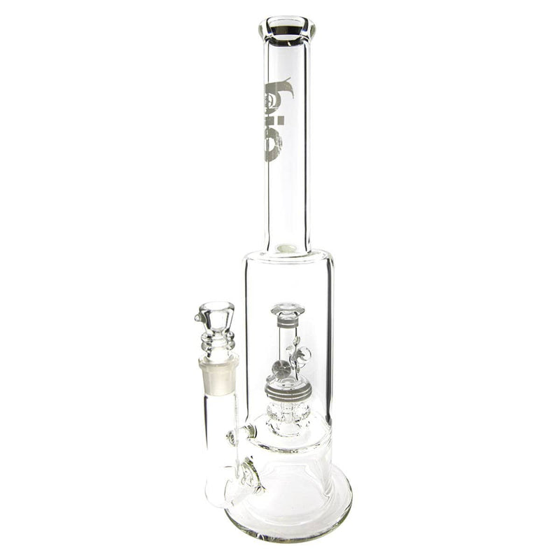 Bio Glass Glass Bong Waterpipe BIO Stemless Straight 65mm w/ Waterpipe Showerhead Perc - 19mm female - White