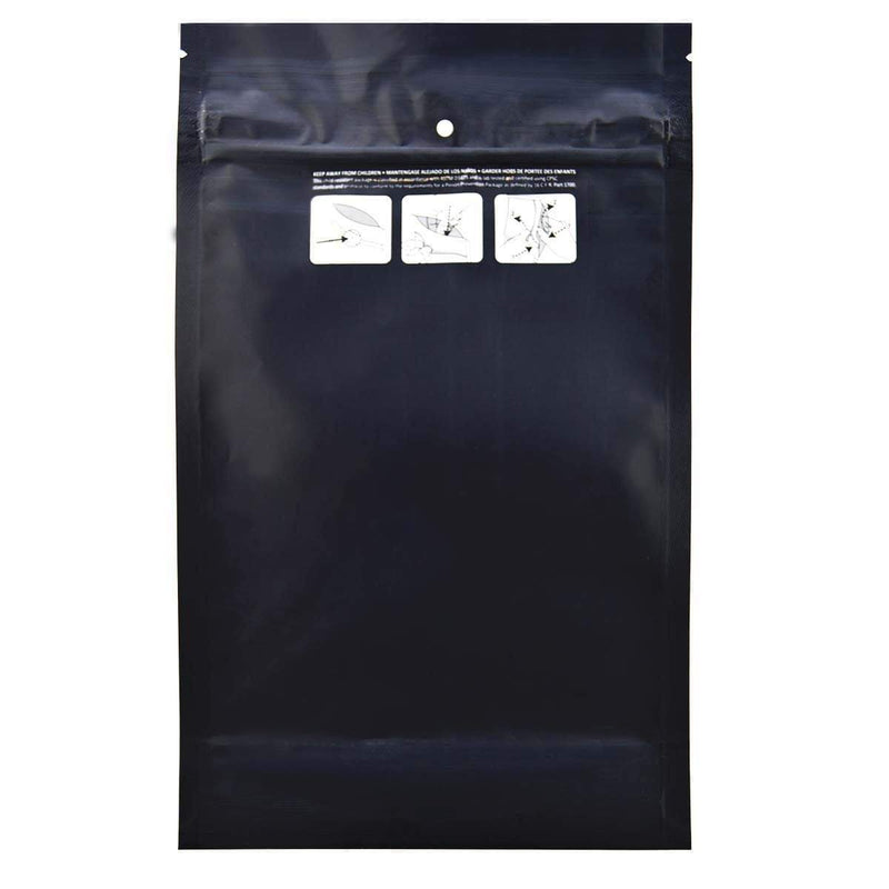 Biohazard Inc Child Resistant Mylar Bag Black Vista Child Resistant Mylar Bag | 1 Ounce - 28 Grams - 1,000 Count