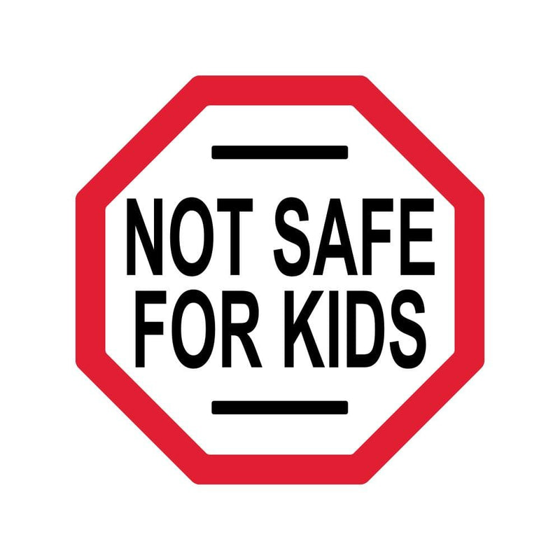 Biohazard Inc Compliance Labels Massachusetts - Maine "Not Safe For Kids" Labels - 1" x 1" - 1,000 Count