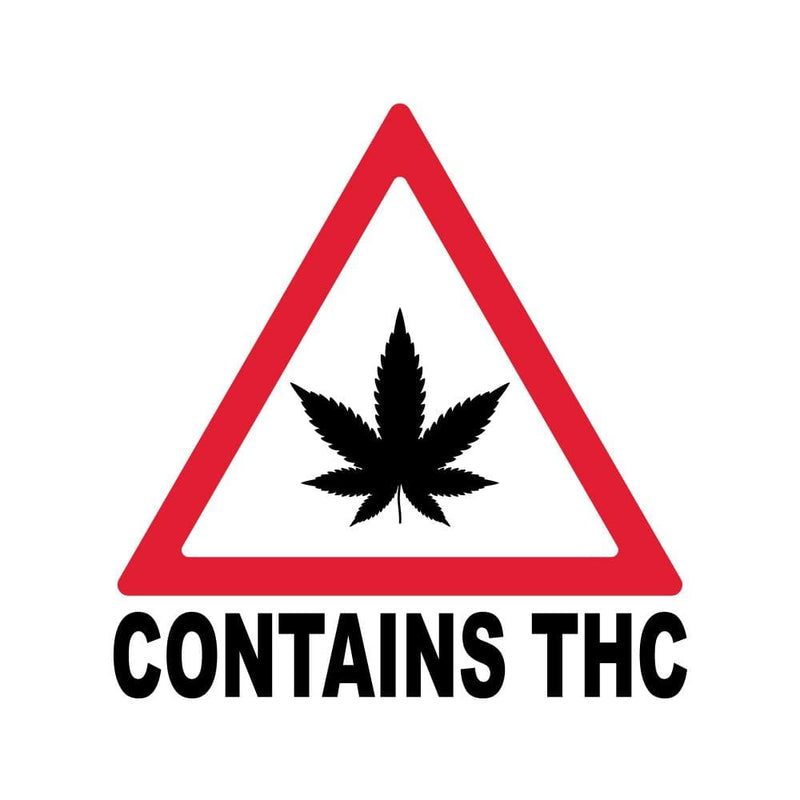 Biohazard Inc Compliance Labels Massachusetts - Maine THC Triangle Labels - .75" x .75" - 1,000 Count