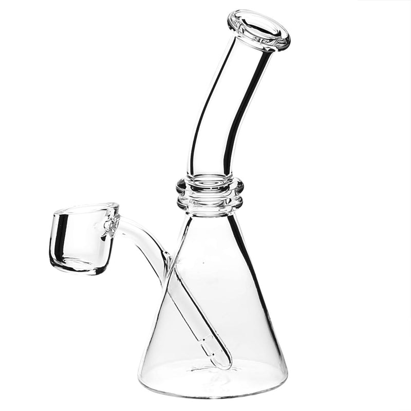 Biohazard Inc Glass Dab Rig 5" Quartz Banger Beaker- Clear