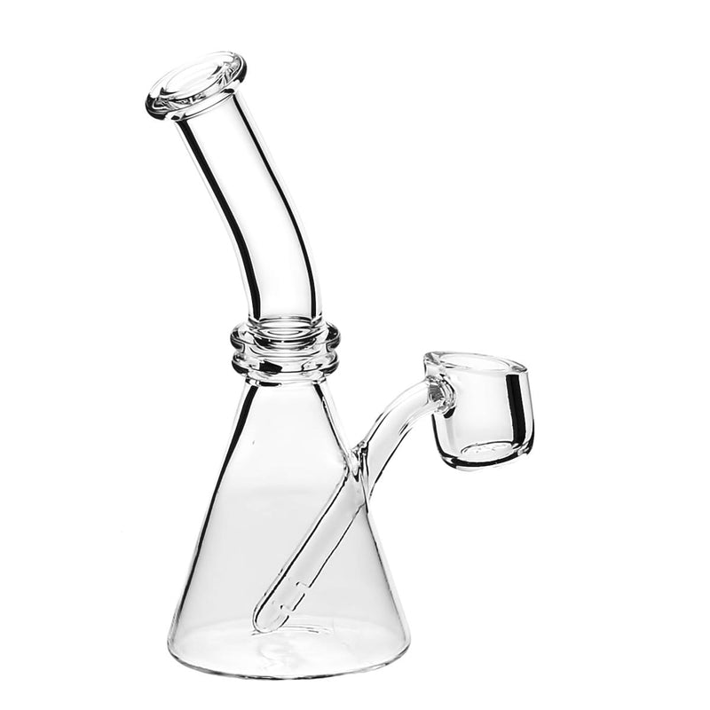 Biohazard Inc Glass Dab Rig 5" Quartz Banger Beaker- Clear