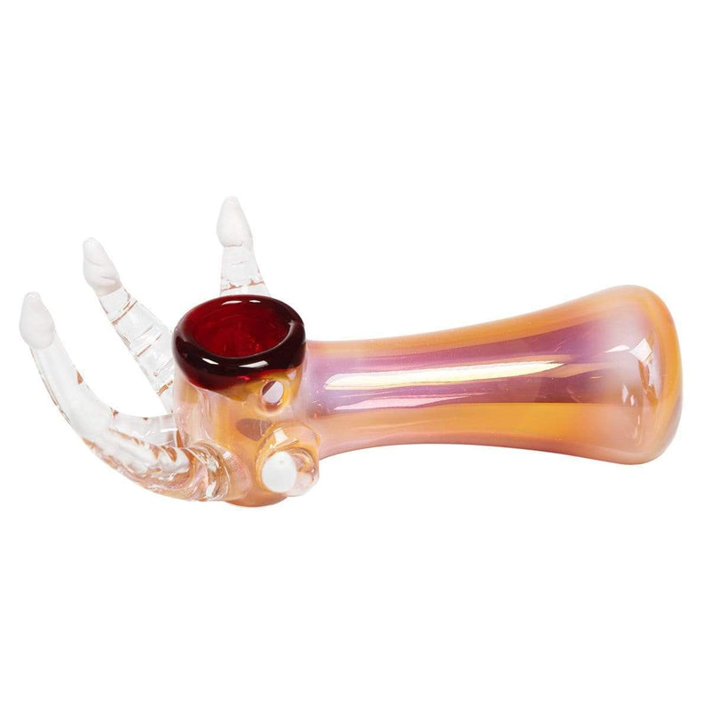 Biohazard Inc Glass Hand Pipe 4" Finger Hand Pipe - Gold Fumed