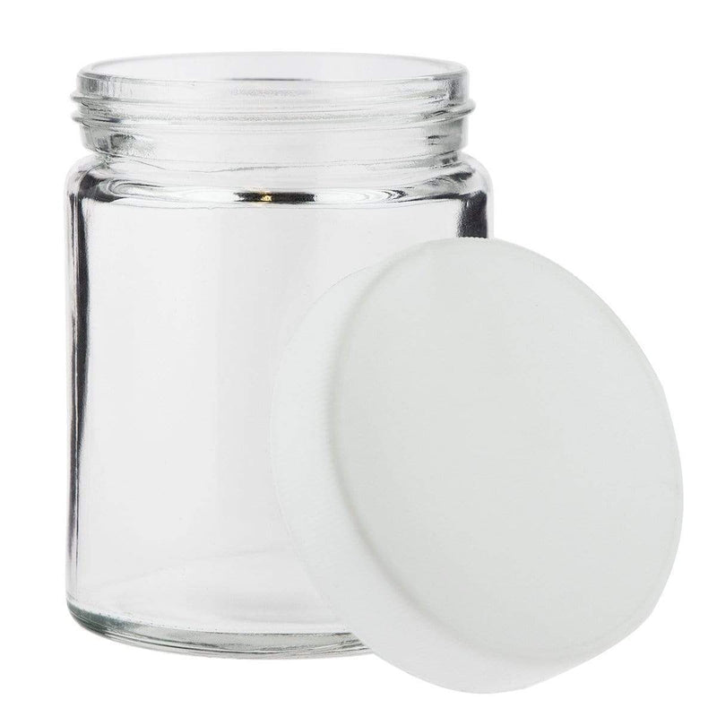 Biohazard Inc Glass Jar 18oz Glass Jar w/ White Cap - 24 Count