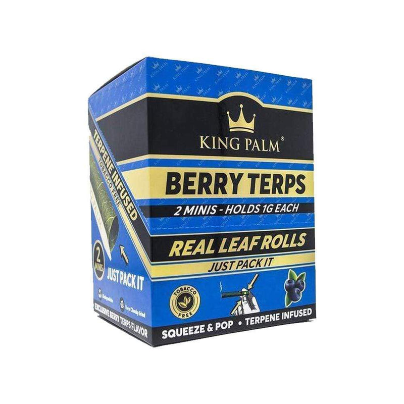 Biohazard Inc Palm Pre Rolled Wraps King Palm Mini Pre-Rolled Berry Terps - 20 Count