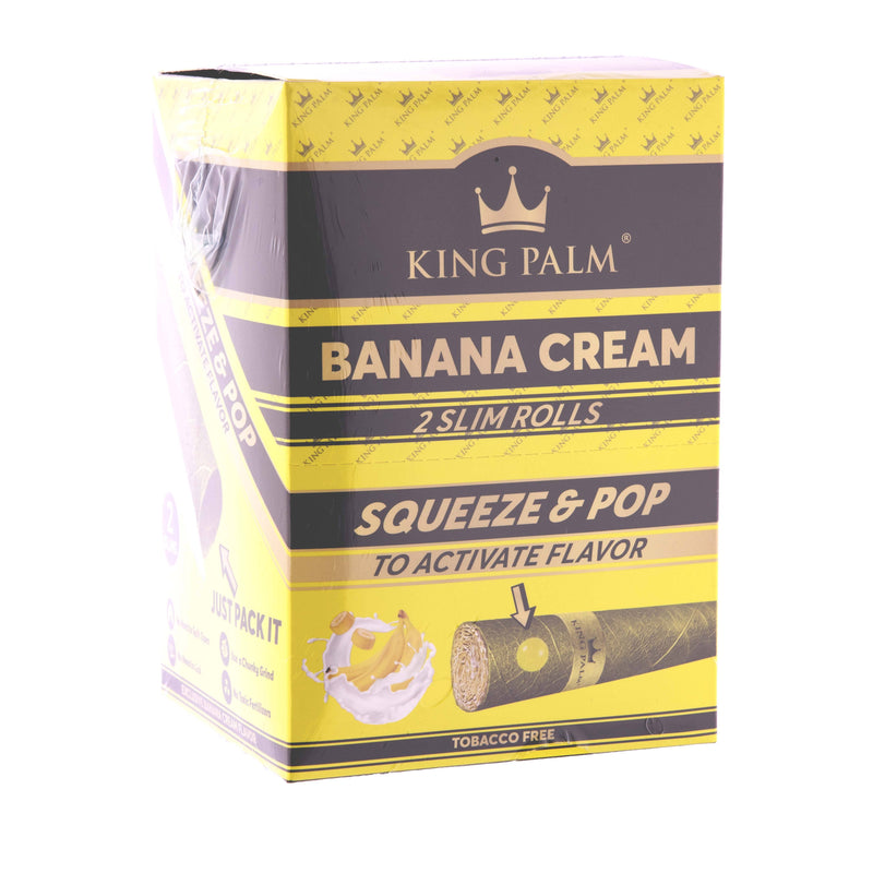 Biohazard Inc Palm Pre Rolled Wraps King Palm Slim Banana Cream 2 Pak - 20 Count