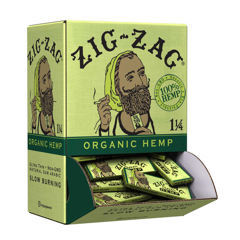 Biohazard Inc Rolling Papers Zig Zag Promo 1-1/4 Organic Hemp - 48 Count