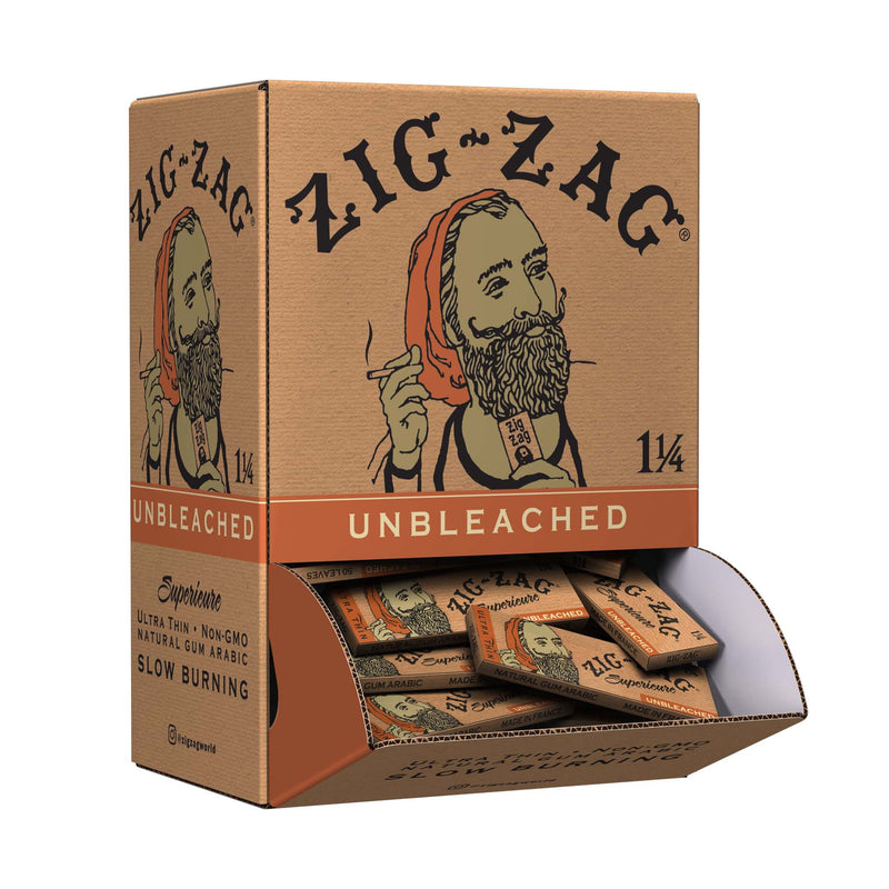 Biohazard Inc Rolling Papers Zig Zag Promo 1-1/4 Unbleached - 48 Count