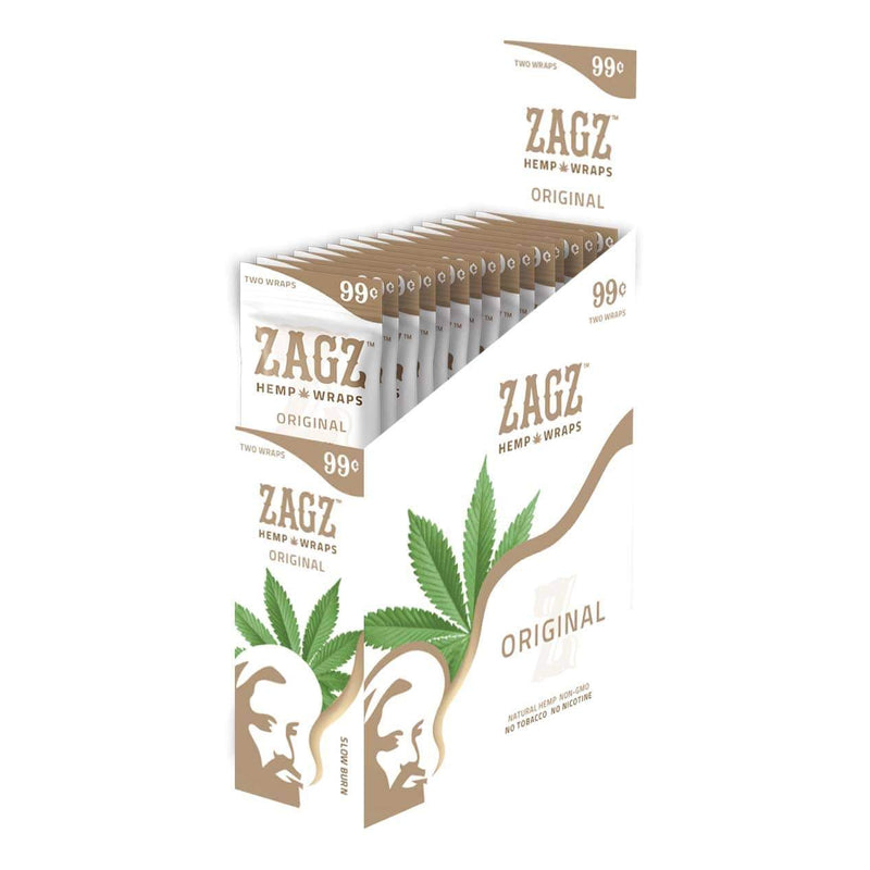 Biohazard Inc Rolling Papers Zig Zagz Hemp Wraps Original - 25 Count