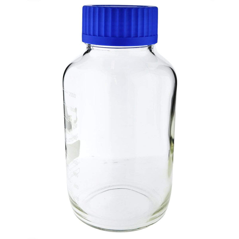 Biohazard Inc Scientific Lab Bottles LAB GLASS MEDIA.CLEAR WIDE NECK 2000 ML. - 1 Count
