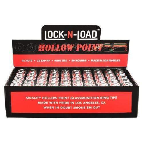Lock-N-Load Glass Tips Lock-N-Load .45HP Hollow Point Glass Tips King Size 12mm (50 Count)
