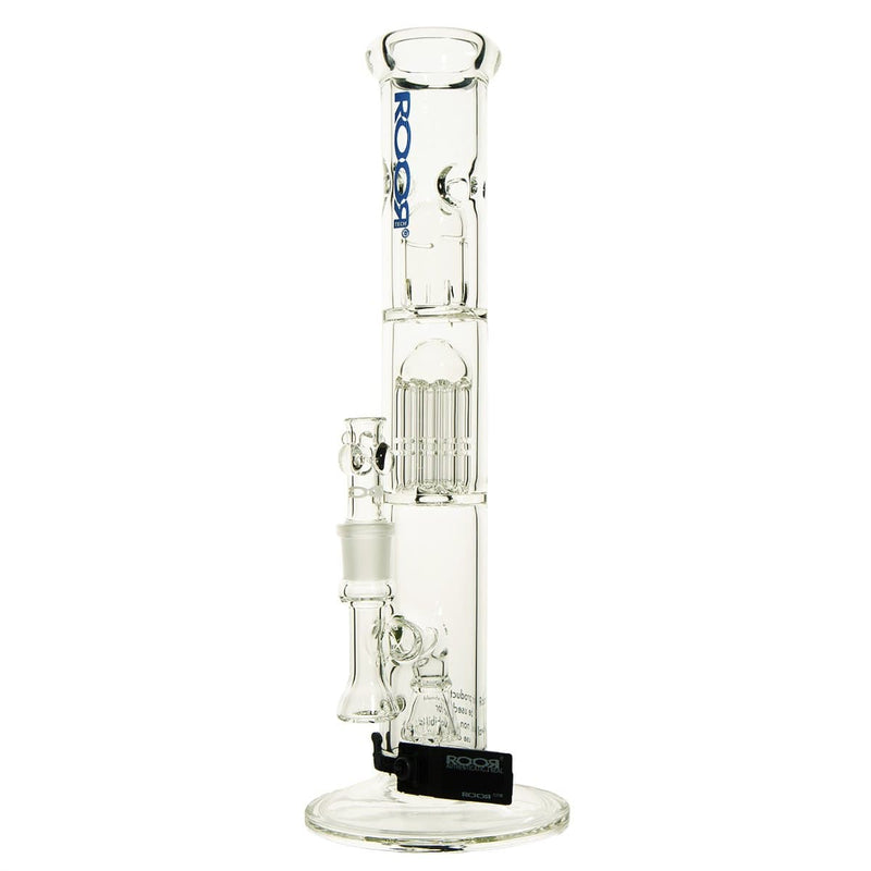 Roor Glass Bong ROOR Tech 14" 50mm x 5mm Fixed w/ 10 arm Tree Straight - Clear