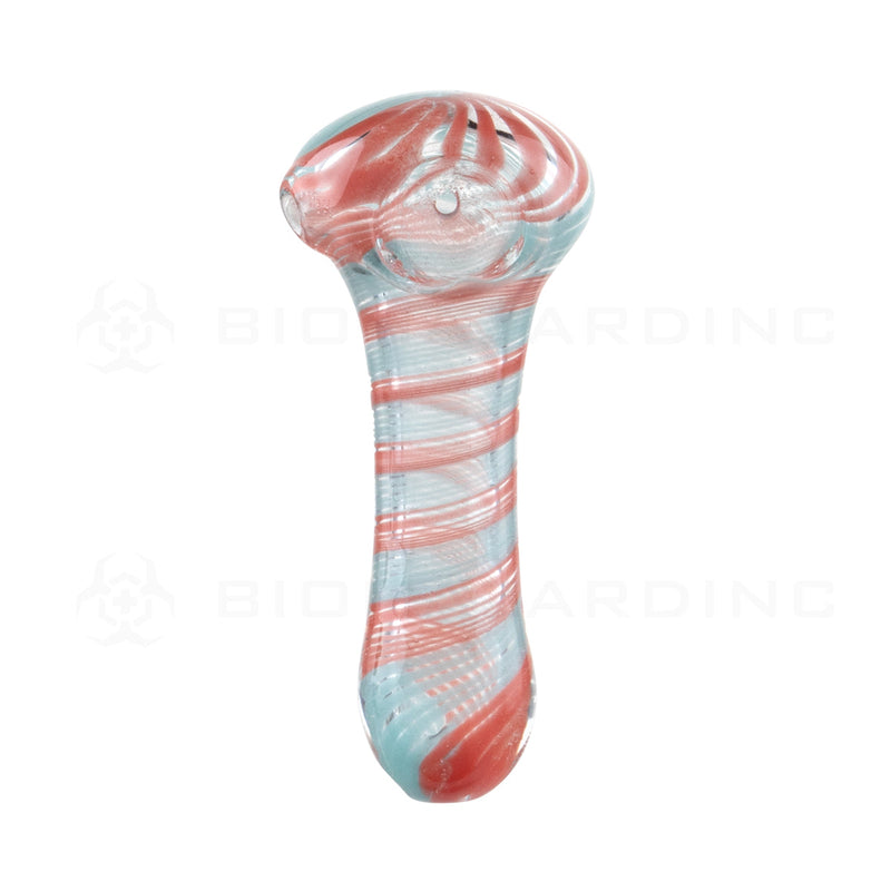 Candy Cane Hand Pipe | 3"- Glass - 10 Count - wholesale smoking accessories