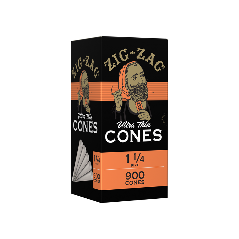 Zig-Zag® | Ultra Thins Pre-Rolled Cones 1 ¼ | 78mm - Classic White - 900 Count Pre-Rolled Cones Zig Zag   