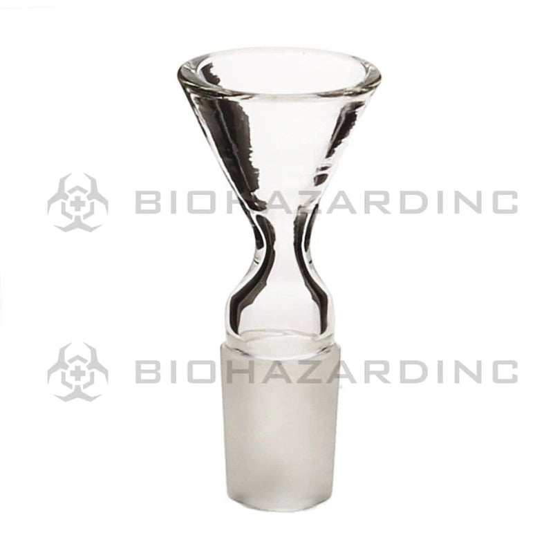 Biohazard Inc 19mm Bowl 19mm Funnel Hourglass Bowl - Clear