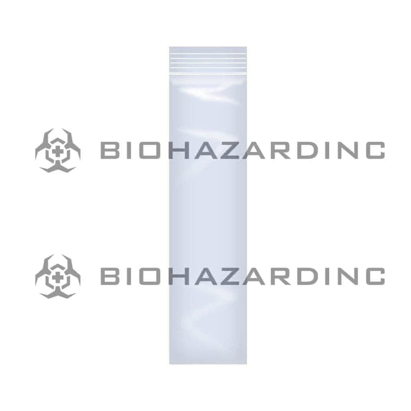 Biohazard Inc Storage Bag 2" x 8" Zip Lock Bag - 1,000 Count