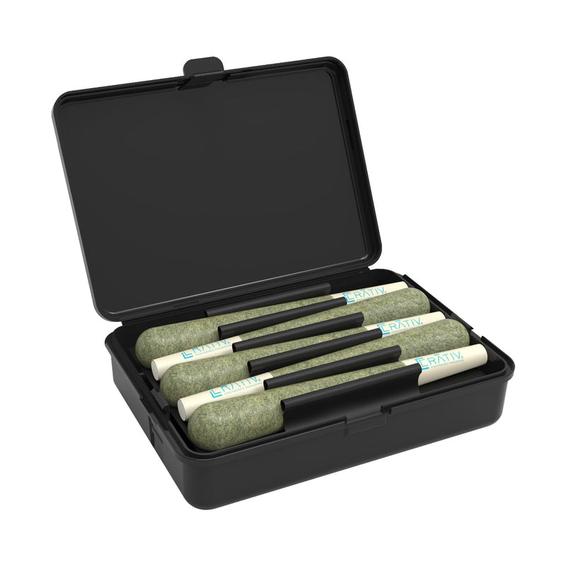 CRATIV Child Resistant | Snap Box Edible & Pre-Roll Joint Case - Black Plastic - 312 Count  Biohazard Inc   