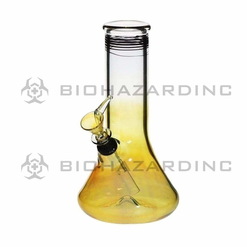 Biohazard Inc Glass Bong 8" Fumed Beaker Water Pipe w/ Slide