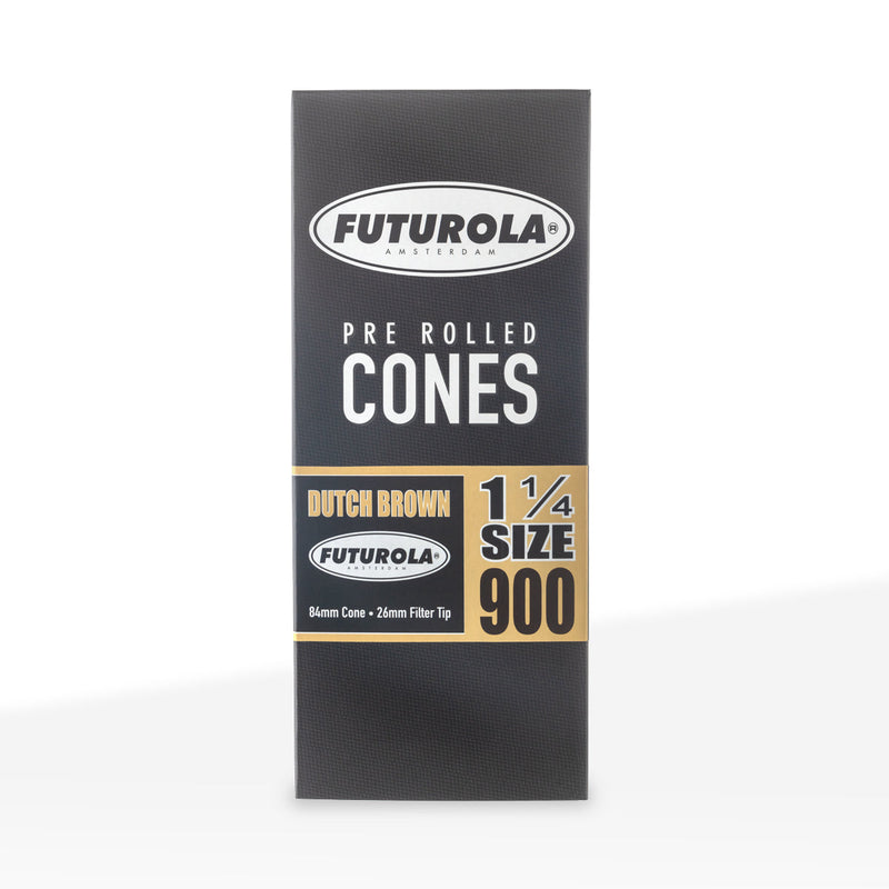 FUTUROLA® | Pre-Rolled Cones 1¼ Size | 84mm - Dutch Brown - 900 Count