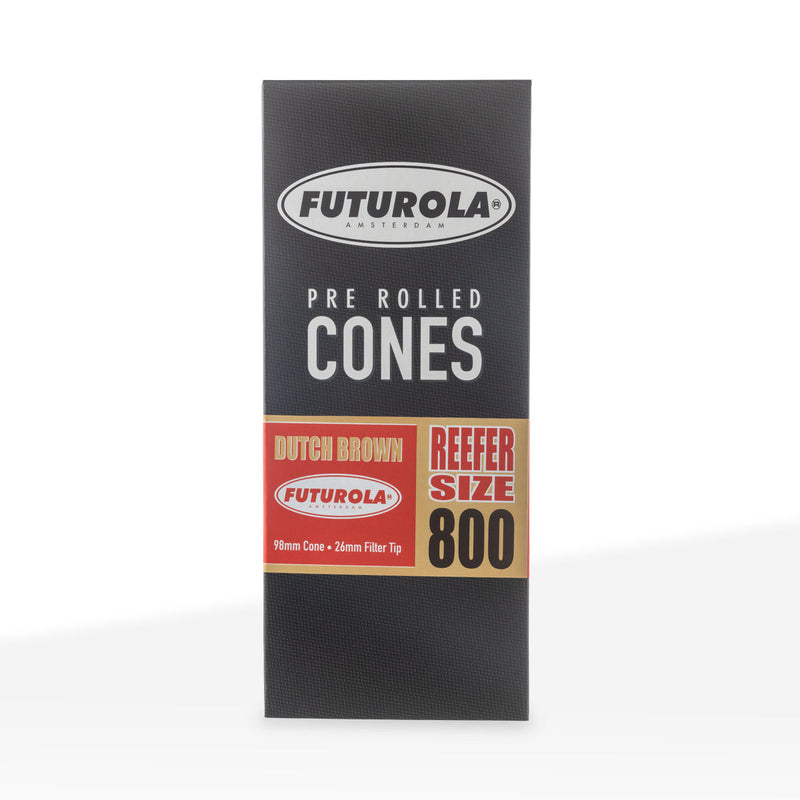 FUTUROLA® | Pre-Rolled Cones Reefer Size | 98mm - Dutch Brown - 800 Count