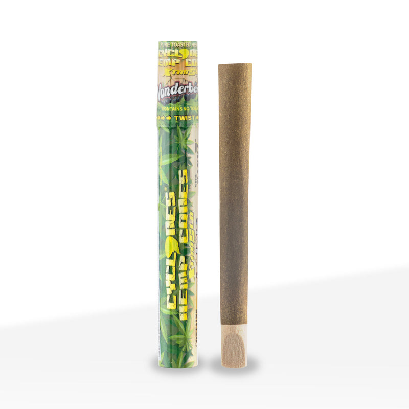 Cyclones | Hemp Pre-Rolled Cones Xtra Slow Burn | 109mm - Various Flavors - 24 Count