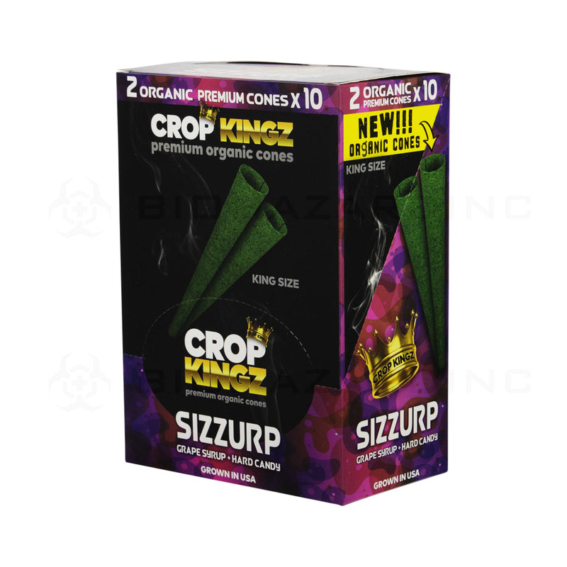 Crop Kingz | Organic Premium Pre-Rolled Cones King Size | 110mm - 10 Count - Various Flavors Pre-Rolled Cones Crop Kingz   