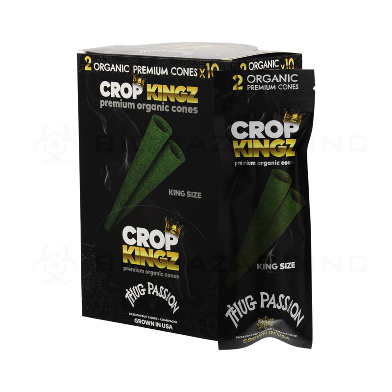 Crop Kingz | Organic Premium Pre-Rolled Cones King Size | 110mm - 10 Count - Various Flavors Pre-Rolled Cones Crop Kingz   