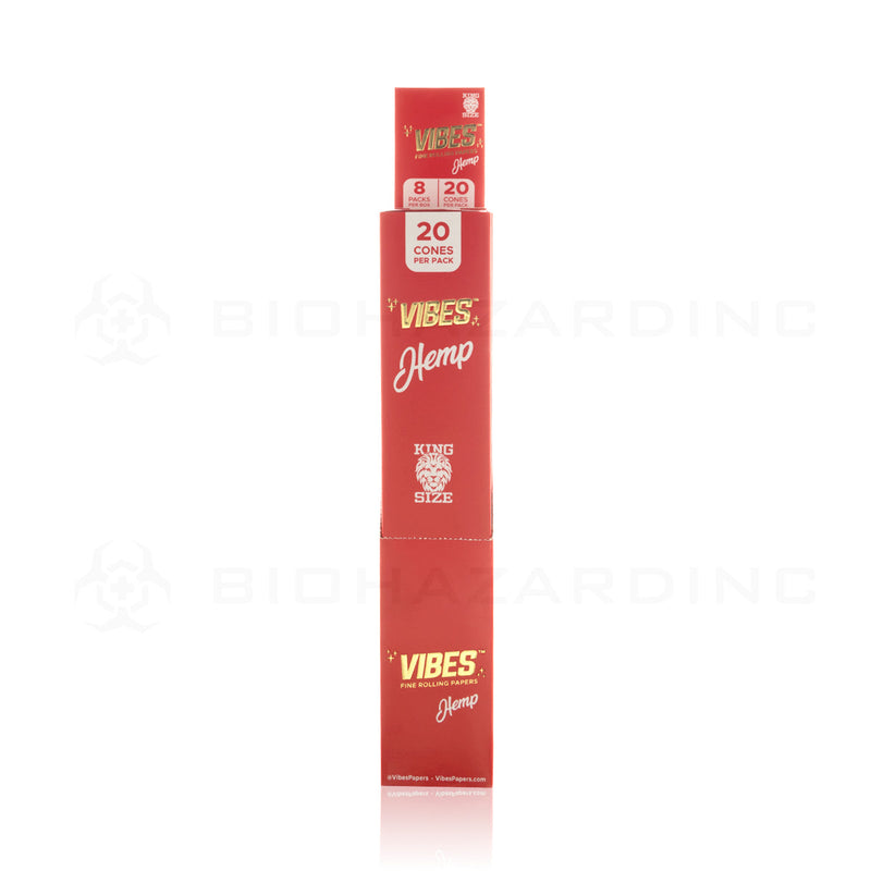 Vibes® | Wholesale Pre-Rolled Cones King Size | 110mm - Hemp - Various Counts Pre-Rolled Cones Vibes   