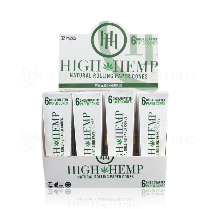 High Hemp | Organic Pre-Rolled Cones Classic 1¼ Size | 84mm - Paper - 32 Count Pre-Rolled Cones High Hemp   