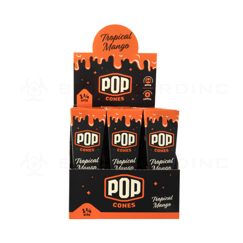 Pop Cones |  Pre-Rolled Cones 1¼ Size | 78mm - Various Flavors - 6 Pack 24 Count Pre-Rolled Cones Biohazard Inc   