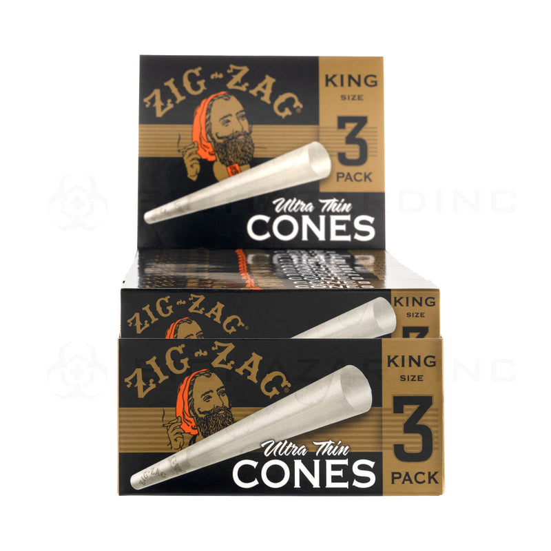 Zig-Zag® | Ultra Thin Pre Roll Cones King Size | 110mm - Classic White - 3-pack 24 Count Pre-Rolled Cones Zig Zag   