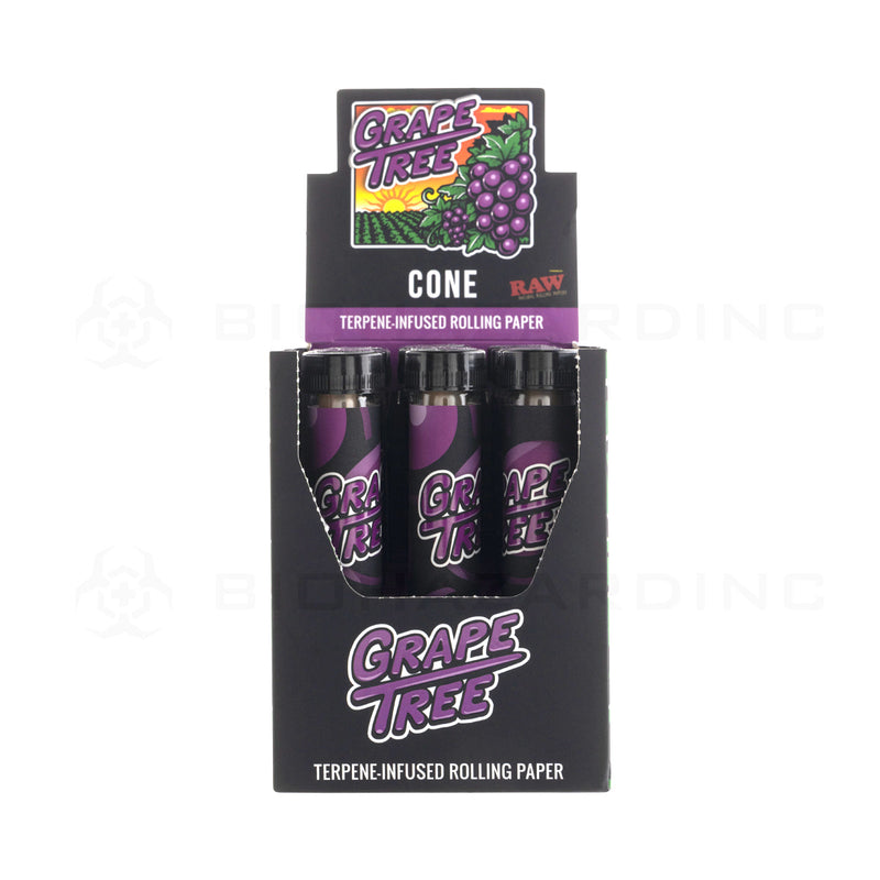 RAW® | Pre-Rolled Cones Singles King Size | 110mm - Grape Tree - 12 Count Pre-Rolled Cones Raw   