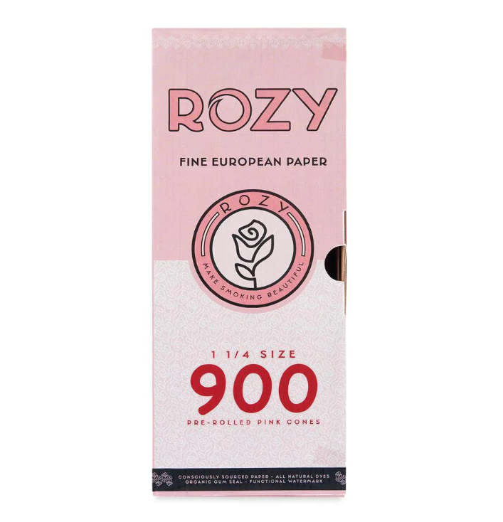 Rozy Pink | Bulk Pre-Rolled Cones 1¼ Size | 84mm - Pink - 900 Count Pre-Rolled Cones Rozy   