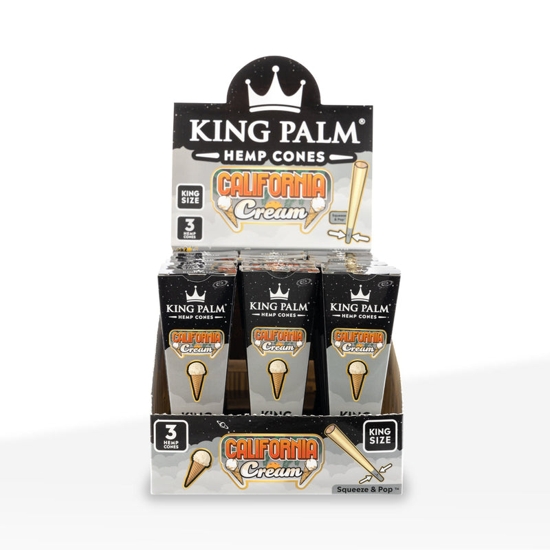 King Palm™ | Hemp Cones King Size | 3 Pack - 30 Count - California Cream