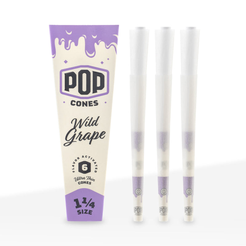 Pop Cones | Pre-Rolled Cones 1¼ Size | 84mm - Assorted Flavors - 6 Pack 25 Count - Ultra Thin