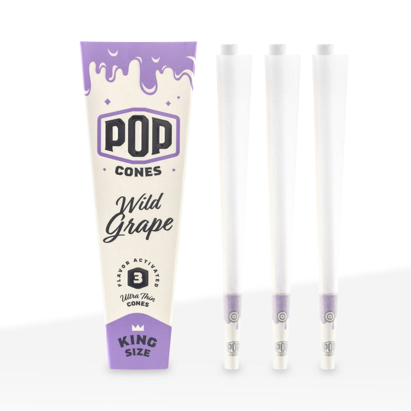 Pop Cones | Pre-Rolled Cones King Size | 109mm - Assorted Flavors - 3 Pack 25 Count - Ultra Thin Paper