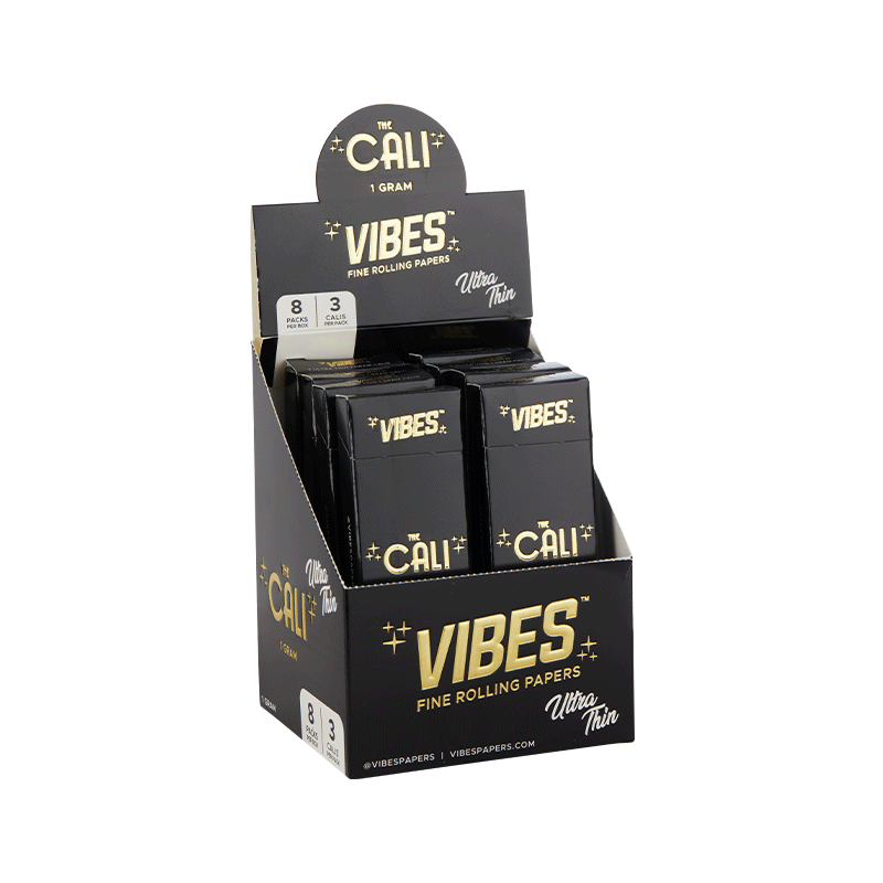 VIBES® | The CALI 1 Gram Pre-Rolled Cones | 110mm - Ultra Thin - 8 Count Pre-Rolled Cones Vibes   