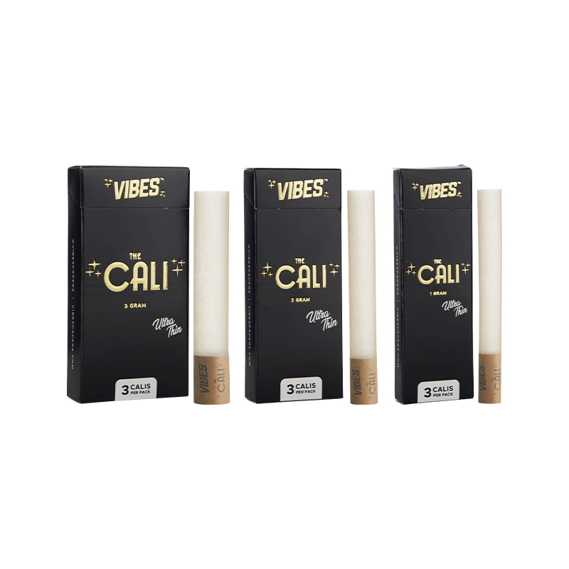 VIBES® | The CALI 1 Gram Pre-Rolled Cones | 110mm - Ultra Thin - 8 Count Pre-Rolled Cones Vibes   